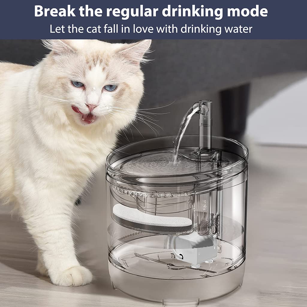 Qpets Automatic Cycle Multiple Filtering Cat Water Fountain Dog Water Dispenser 1.8L Super Quiet Automatic Pet Drinking Fountain with Faucet Kits Qpets Automatic Cycle Multiple Filtering Cat Water Fountain Dog Water Dispenser 1.8L Super Quiet Automatic Pet Drinking Fountain with Faucet Kits